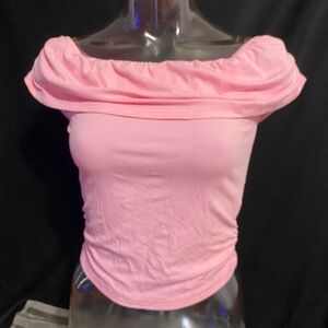 Pink Off-Shoulder Women's Top